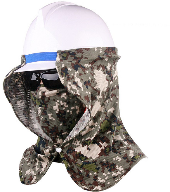 KATTUS 국내최초 안전모 햇빛가리개 모자 햇빛가리개 탈부착형 현장용 얼굴 햇볕가리개 등산 햇빛가리개 낚시 햇빛가리개 자외선차단 모자 후드용 햇빛가리개 자전거 얼굴 햇빛가리개, 1개