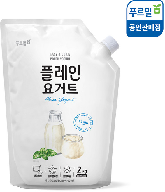 푸르밀 플레인 요거트, 1개, 2kg