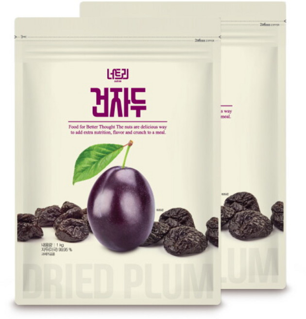 [너트리] 씨를 뺀 건자두 1kg x 2개 프룬, 상세설명 참조, 1세트