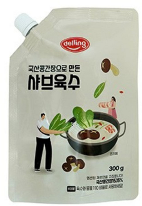 [델링] 국산 콩간장으로 만든 샤브육수 3개 묶음, 300g