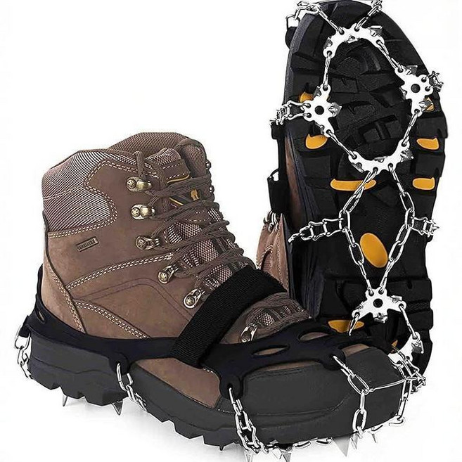 미야 겨울등산 아웃도어 등산 논슬립 체인 아이젠, 블랙