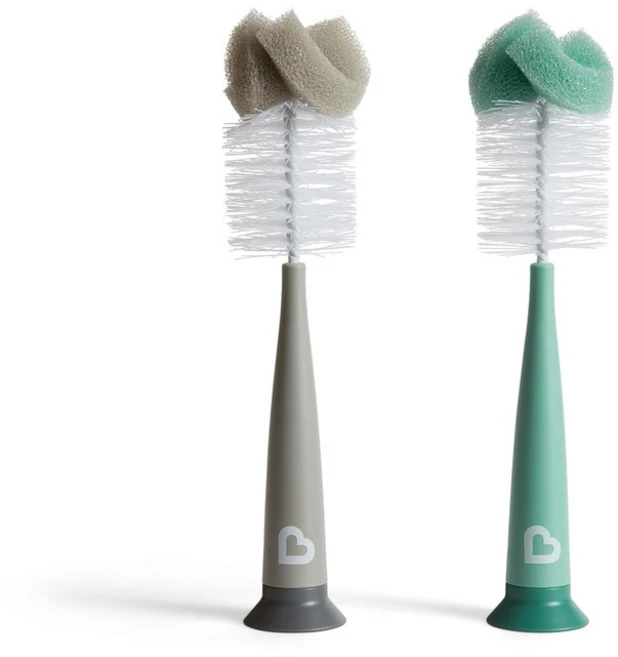 먼치킨 스펀지 병 브러시 그레이세이지 2개들이 1팩, Bottle Brush, Grey - 쿠팡