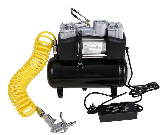 휴대용 소형 공기 압축기 차량용 12V 전기 미니 에어콤프레셔 가정용 에어펌프 저소음 에어콤프, 12v 2.5L 차량 전용 전원