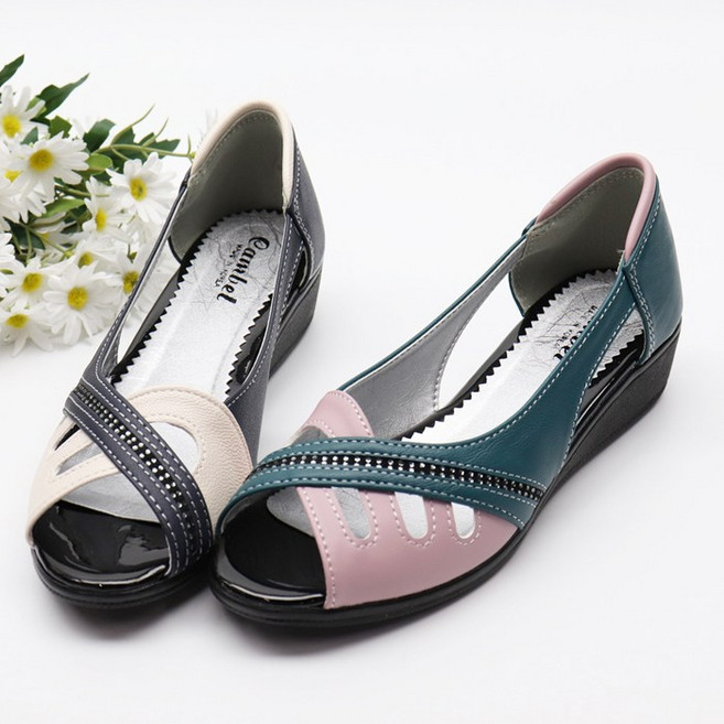 [퀸메리즈] 비쥬 토오픈 여성구두_국내생산_여름신발 QM200502