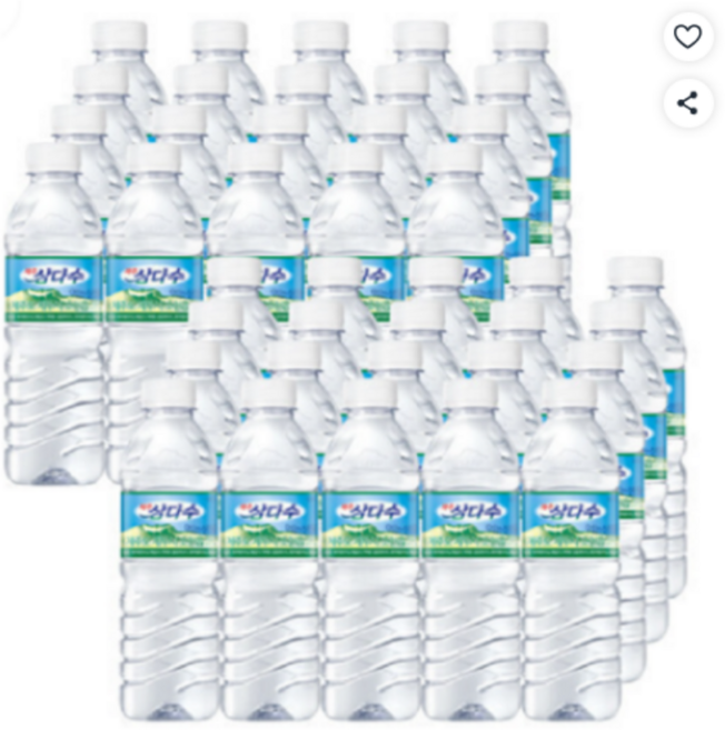제주삼다수 500ml 40병 /생수전문배송 (무라벨/유라벨 랜덤발송), 40개