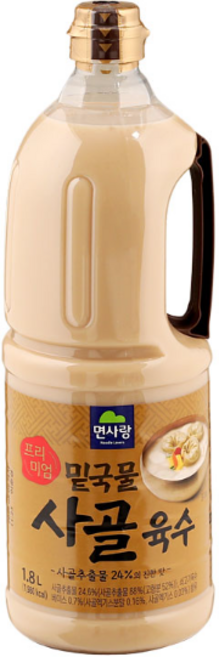 면사랑 밑국물 사골육수 1.8L 9개