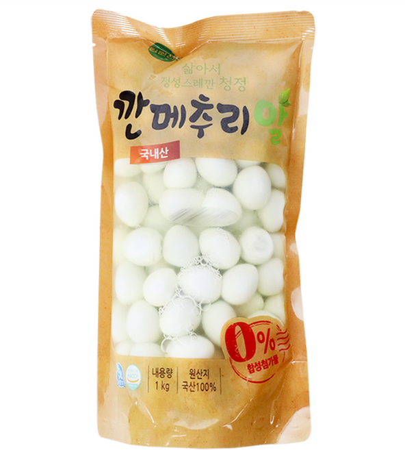 깐메추리알 강원청정 아이스박스, 1개, 1kg