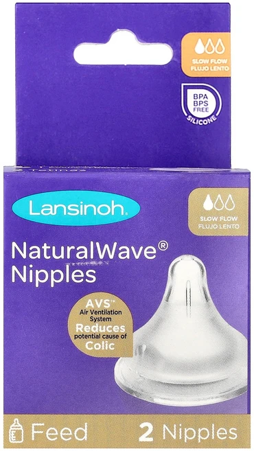 Lansinoh NaturalWave 젖꼭지 슬로 플로 2개입 Lansinoh (란시노), Lansinoh, NaturalWave 젖꼭지, 슬로, 1 - 쿠팡