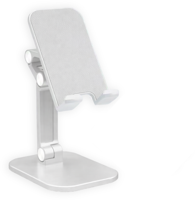 무요 책상휴대폰거치대 접이식 휴대용 스탠드 테이블, 1개, 화이트