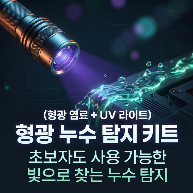 형광염료 형광몬스터 누수탐지 하수구 관로 UV 세트 (50ml~100ml 용량 선택), 50ml