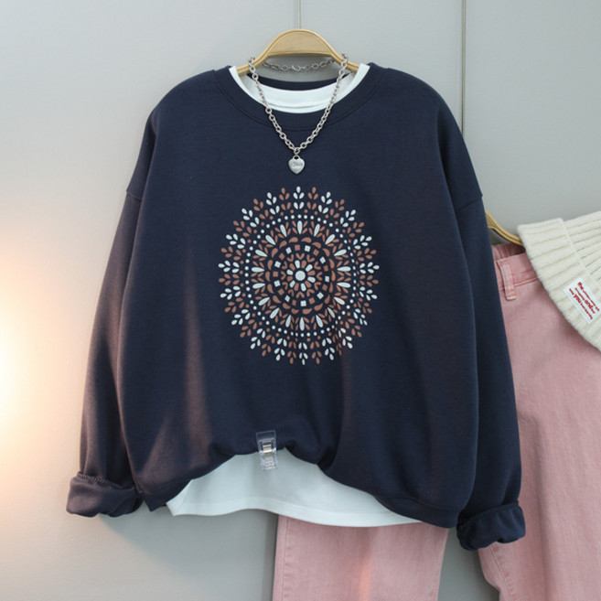 달콩 여성 봄신상 링클프린팅오버핏맨투맨