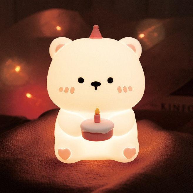 룸인커머스 LED 실리콘 터치 무드등 케쿠베어, 실리콘무드등_케쿠베어