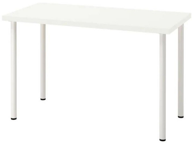 [맞춤박스구성/무료배송] 이케아 LAGKAPTEN 테이블 (120x60)+ADILS 기본다리세트, 화이트상판-화이트다리