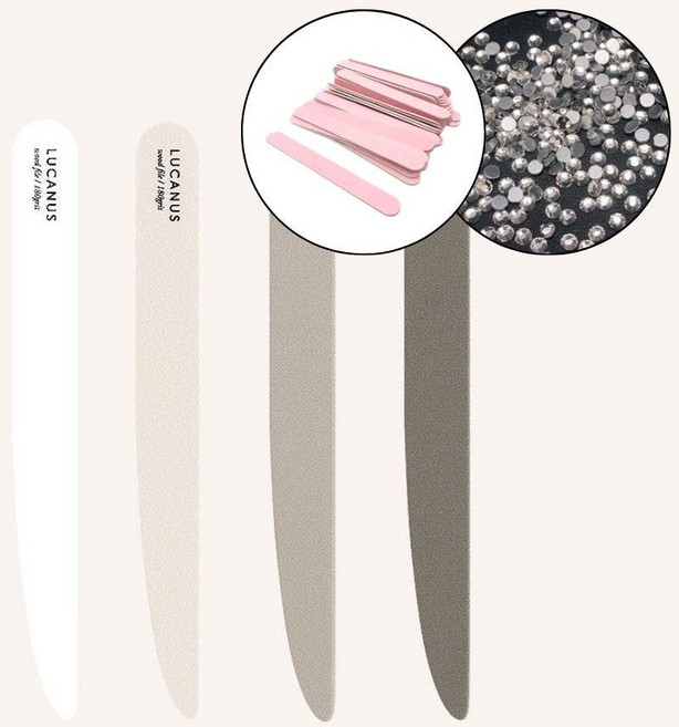 루카너스 어텀 풀컬러 네일파일 국산 손톱버퍼+핑크화일, 1개, 카키그레이