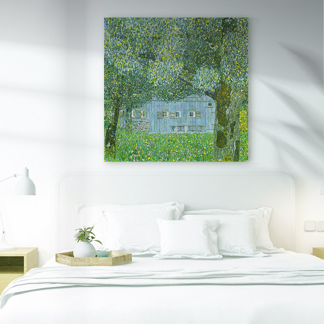 구스타프 클림트 명화 고급인테리어그림 캔버스 액자, 17 농가 주택