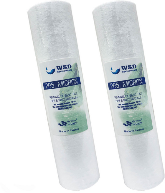 WSD 濰思德淨水 平面棉質濾心, 2個, 10吋5微米PP濾芯