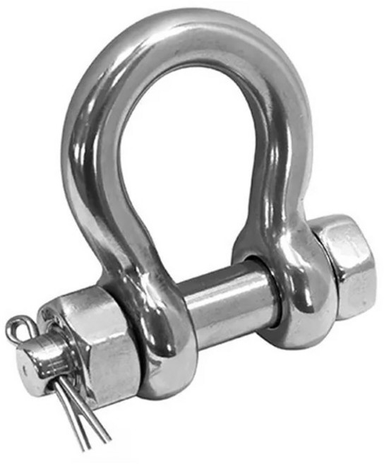 스텐 샤클 사클 로프 연결고리 BB S316 녹방지, 1개, 1/4인치