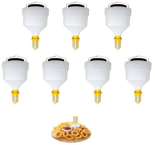 거꾸로 소스통 대용량 업소용 양념통 감자튀김 마요네즈, 5.5L 사각 병 7개 세트, 1개, 기본 색상