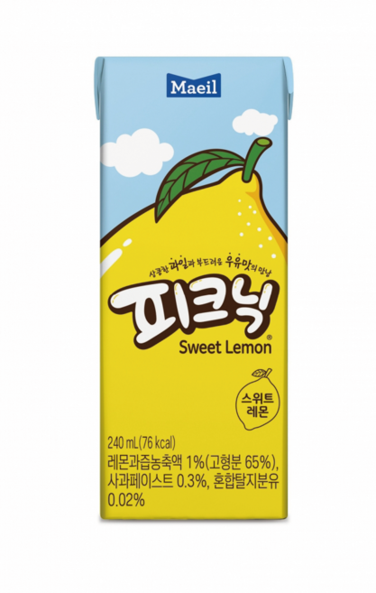 매일 피크닉 스위트 레몬, 24개, 240ml