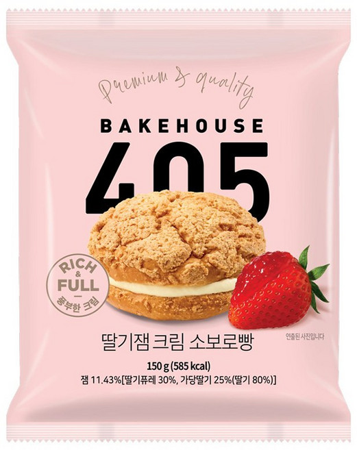 405 딸기잼 크림 소보로빵, 12개, 150g