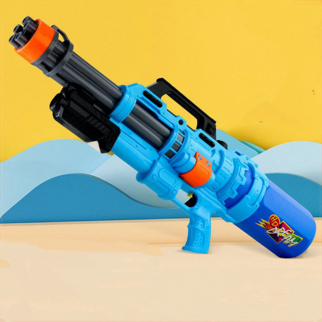 물총 신형 고압 파워펌프 워터건 파워 압축 워터밤 물총놀이 성인 물놀이 슈퍼 대형, 혼합색 슈퍼68CM, 혼합색상, 1개