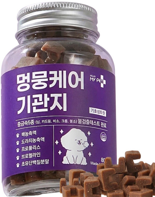 펫 헬로마이펫 멍뭉케어 기관지 80 g, 1개