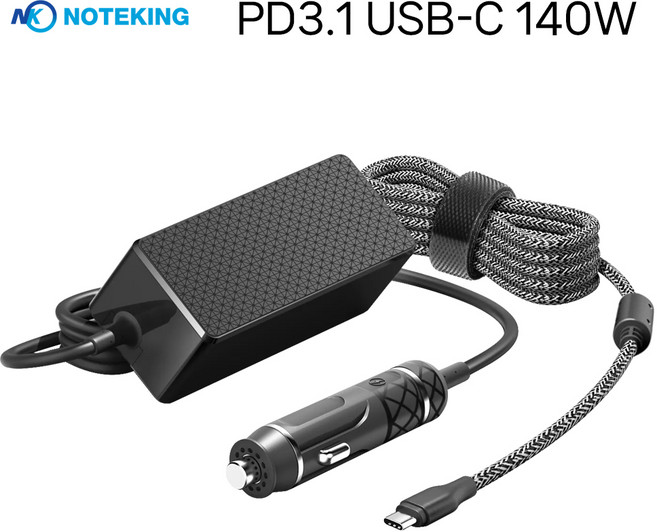 삼성 갤럭시북6 울트라 NT960UJH NT960UJG 노트북 USB-C PD 140W 차량용 자동차 시거잭 충전기 어댑터 케이블, 블랙, NK-140WC