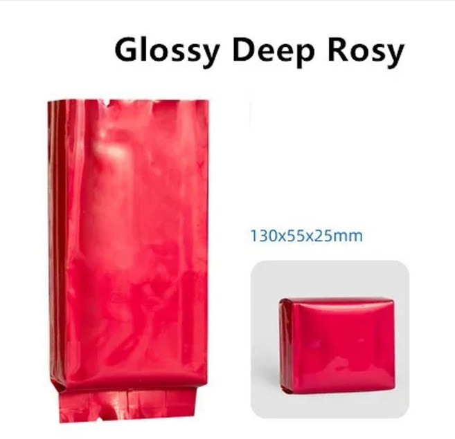 오픈 알루미늄 호일 열 씰링 가방 말차 코코아 녹차 커피 파우더 설탕 꿀 샴푸, 1개, 22. Glossy Deep Rosy / B. 1...