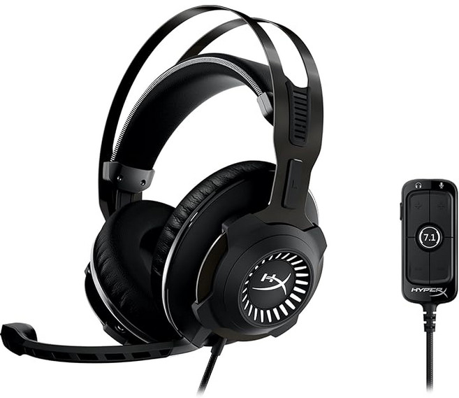 HyperX Cloud Revolver + 7.1 게임 헤드셋 7.1ch PS4 PS5 PC Switch Xbox 저반발 쿠션 3.5mm 견고한 스틸 프레임 TeamSpeak, 1개, 상세페이지 참조, 상세페이지 참조