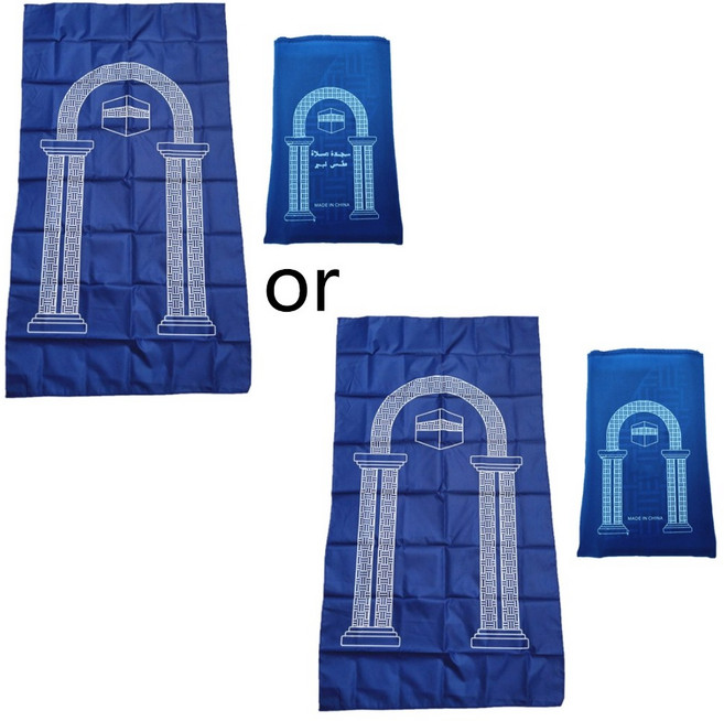 무슬림 이슬람 방수 기도 매트용 휴대용 기도 러그 무릎 꿇기 폴리 매트