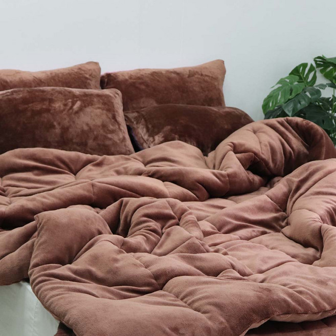 [디메이드베딩] 밍크극세사이불 겨울 따뜻한 두꺼운 먼지없는 프리미엄 장모 밍크 극세사 부드러운 포근한 극세사이불세트 침구세트