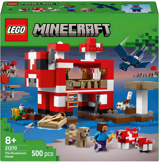 레고 마인크래프트 버섯소 하우스 21270, 1개, 혼합색상