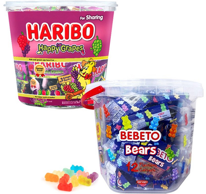베베토 980g+하리보 해피그레이프 1kg, 1세트, 1.98kg