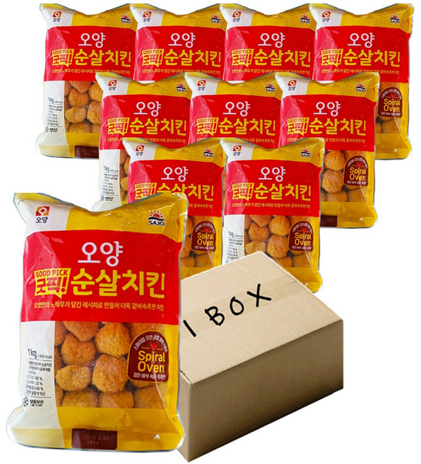 사조오양 굿픽 순살치킨 1kg x 10개 / 치킨가라아게 벌크 업소용 대용량