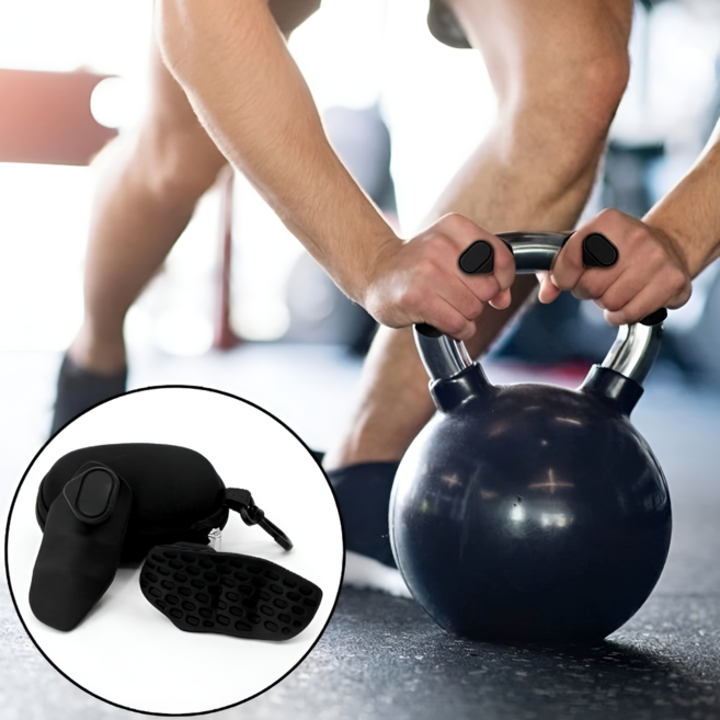 항상함께 피트니스팜가드 굳은살방지 헬스장갑 +케이스, 1개, 블랙