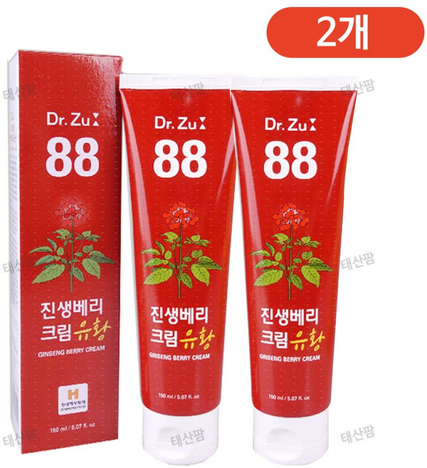 **특가할인** 닥터쥬 88 진생베리유황크림 관절크림 마사지크림 파스, 2개