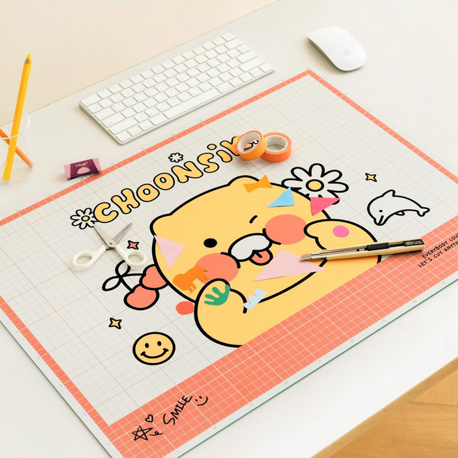 카카오프렌즈 세이치즈 A2 커팅매트 춘식이, 오렌지