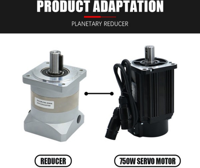 고정밀 유성 감속기 HPS90 세트 750w 1000w 80 플랜지 서보 모터 입력 구멍 19mm 10Arcmin 최대 CNC용, 09 Ratio 4, 01 빠른  Mainland