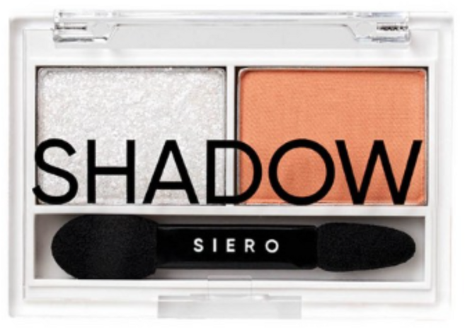 시에로 투 톤 아이즈 섀도우 2.8g, 10개, 07 화이트팝+캄오렌지