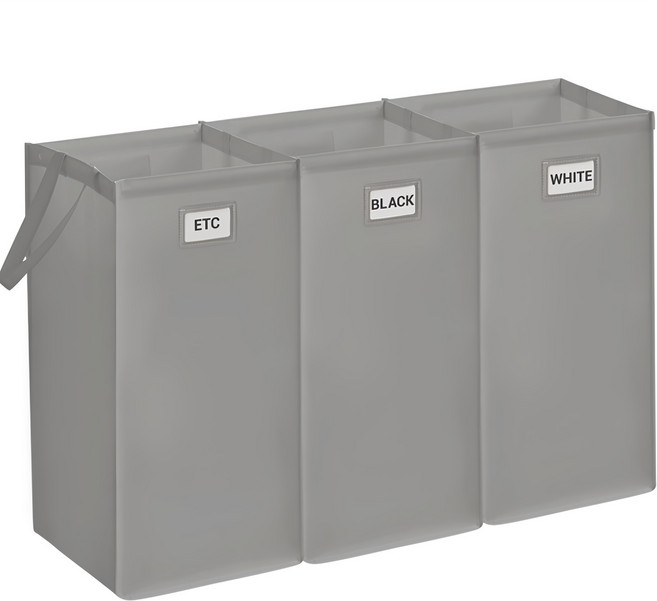 리프에디션 반전매력 재활용 분리수거함 3종 세트, 그레이