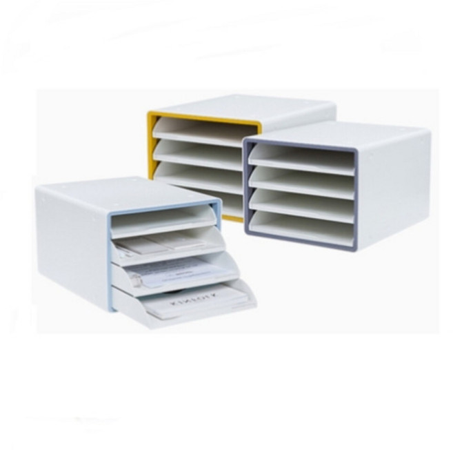 시스맥스 디럭스 오픈형 서류함 13105, yellow, 4단