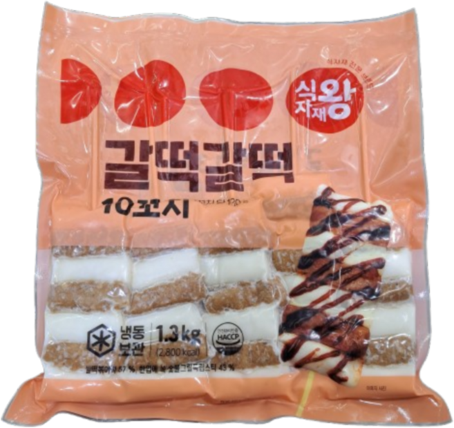 바이오푸드몰_식자재왕 갈떡갈떡 10꼬치 1.3kg, 4개