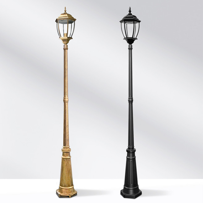 나눔조명 전기 가로등 정원등 잔디등 야외 조명 LED, 총 높이 2.2M (기둥1.8M)[황동]