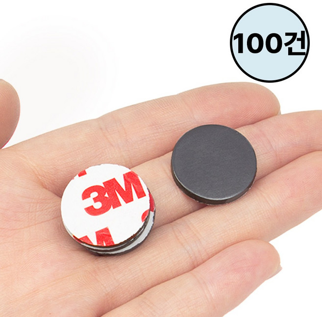 Jianwen 3M 원형 자석 스티커, 100개, 20mm