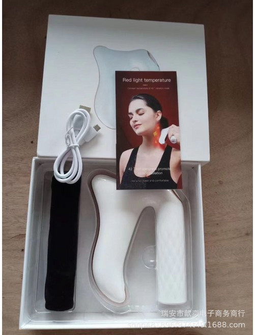 KitInnO 電動頸椎刮痧儀 經絡疏通 肌肉放鬆 按摩儀, 白色