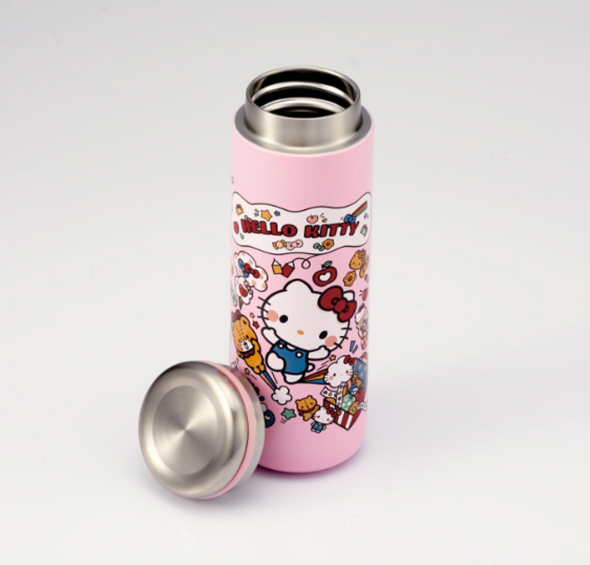 스케이터 산리오 캐릭터즈 진공단열 스텐 텀블러 보온병 휴대용 물병 보틀, 1개, 280ml, 핑크