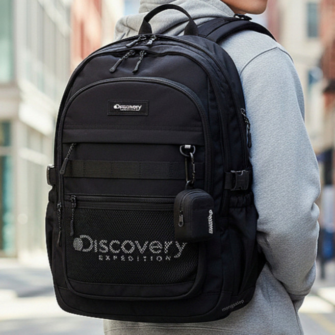 [백화점 정품] 디스커버리 백팩 중학생고등학생신학기 책가방노트북 학생가방+ MSSTEP 더스트백