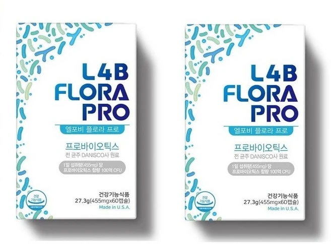 NEW) 엘포비플로라 프로 pro 유산균 신바이오틱스 다니스코 균주 100억 CFU 보장 (정품) 냉장배송, 2개, 60정 - 쿠팡