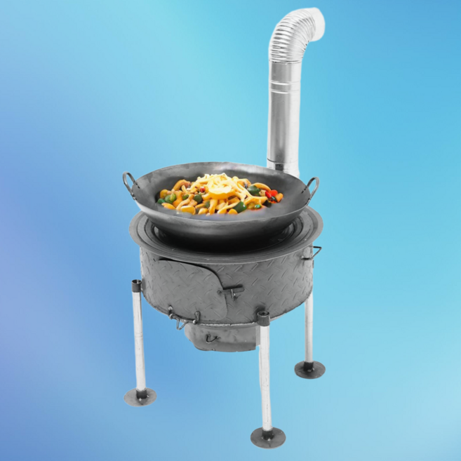 매일상점 숯불 가마솥 화롯대 아궁이 드럼통 화덕 네발 바베큐 대용량 대형 화로 사발, 1세트