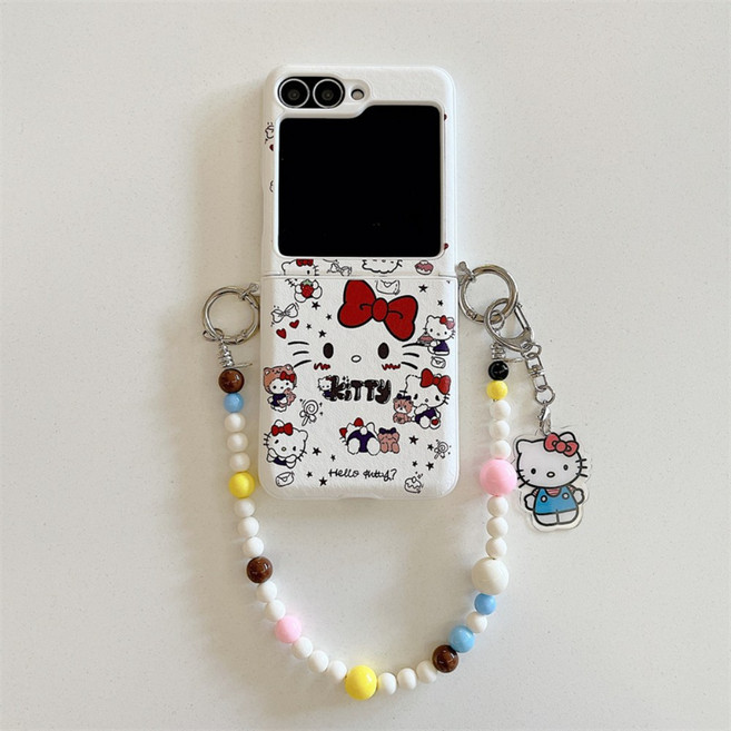 갤럭시z플립7 z플립5 z플립6 힌지보호 투명실리콘 안경 쓴 고양이 핸드폰케이스